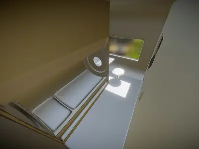 Futuristic Living Module High Poly Version 3D model