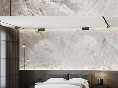  bedroom interior design in a modern style 3D model