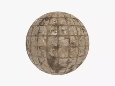 Floor Tile 002 PBR 4K - V7 - Sandy Gravel Old Texture