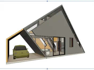Diamond House - Futuristic Tiny House Model 3D model