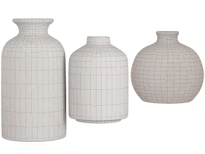 Ceramic decor vases 3D model
