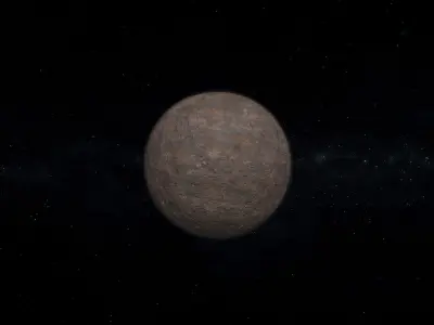 Dwarf Alien Planet or Moon 10 Low-poly 3D model
