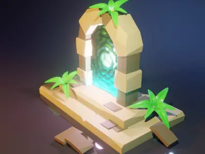 PORTAL door with light in it 3D model