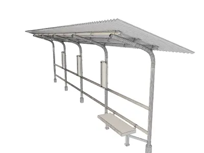 Hong Kong Bus Station 3D model