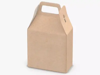 Paper Box 02 Light Brown 3D model