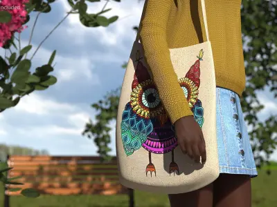 Street Style Black Teenage Girl Standing Pose 3D model