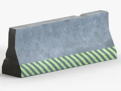 Road Barrier 2 Free low-poly 3D model