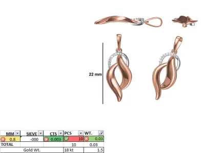 Light Weight Pendant STL OBJ FBX JCD Details 3D print model