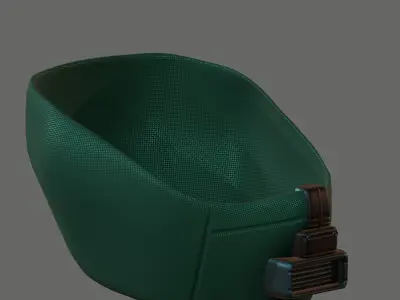 Gas mask helmet 3d model scifi Low-poly  Low-poly 3D model