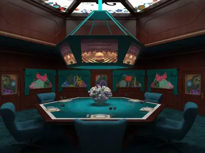 Squid Game season 3 VIP Restaurant 3D model