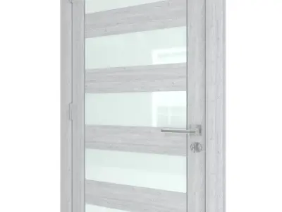 Door-043 interior door with slats 3D model