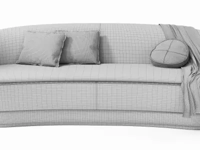 Sofa Baxter janette and floor lamp 3D model