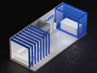 Exhibition Booth- 001 3D model