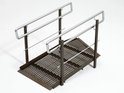Ramp with rail 3D model