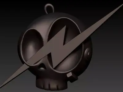 Skull With Light 3D print model