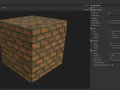Stylized Brick 2- Procedural Generator Substance  Material Texture
