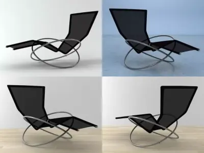 Loop modern lounge chair 3D model
