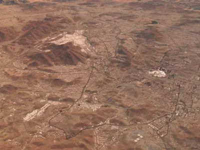 Mecca and the Red Sea coast of Saudi Arabia  3D Model Pack