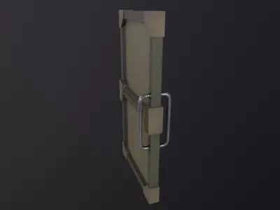Steel Door 3D Model Low-poly 3D model