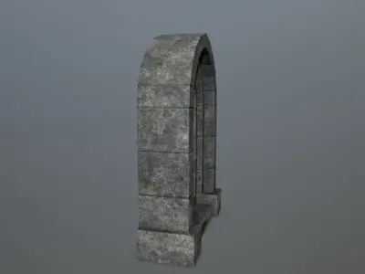 Medieval Door Low-poly 3D model