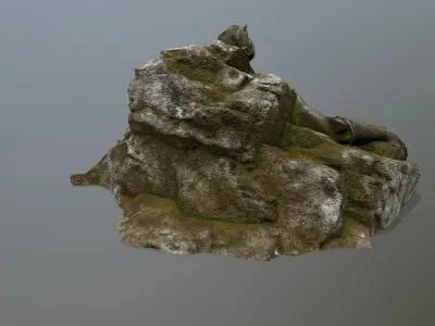 Stone Worrior Low-poly 3D model