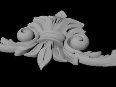 dekor golden ornament 3D model buy
