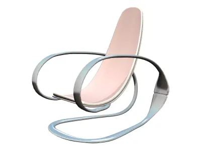 Curvy Chair Low-poly 3D model