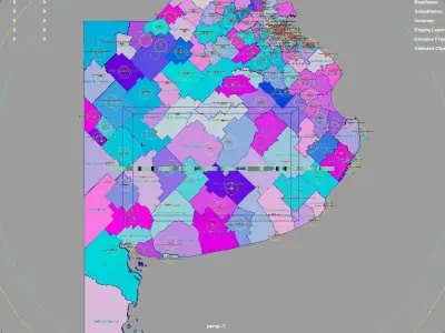 Buenos Aires  Argentina map region geography political 3D model