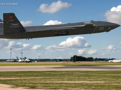  Bayraktar Kizilelma Fighter Jet Flying 