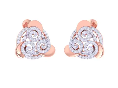 Beauty of Sterling Silver Earrings 3D print model