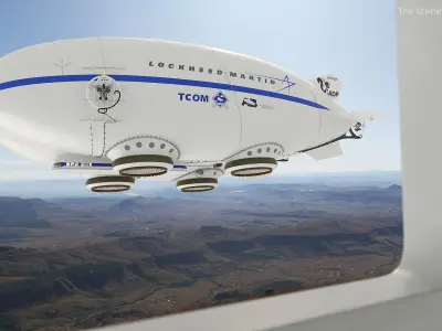  Lockheed Martin LMH-1 Hybrid Airship White with Interior 