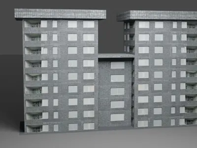 Buildings Pack Low-poly 3D model purchase