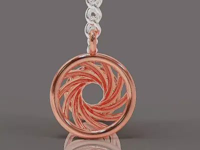 Elegant twisted wire bow necklace with central stone setting Free 3D print model
