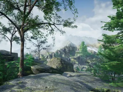 Mountain Nature pack Low-poly 3D model