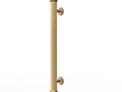 Classic Door Handle 06 Gold Low-poly 3D model