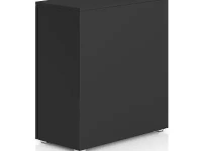 Dark-grey Cabinet with Doors 3D model