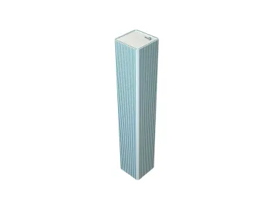Cartoon Skyscraper v2 001 Low-poly 3D model