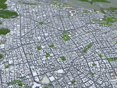 Bucaramanga Santander Colombia 15km Low-poly 3D model