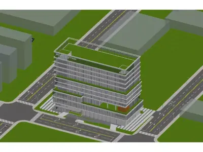modern office building 3D model