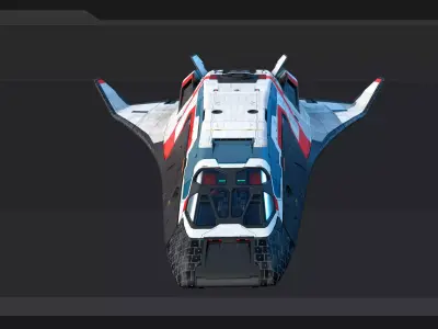 ARES 8 - Shuttle  Low-poly 3D model
