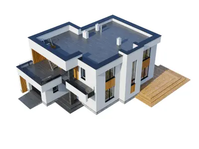 Modern house V95 3D model