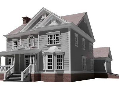 Classic American House 3D model