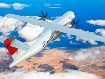  Civilian Transport Aircraft ATR 72-600 Rigged for Maya 