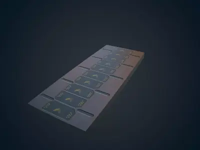 Sci Fi Floor - PBR Low-poly 3D model