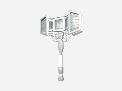 SciFi War Hammer A06 Full White - Sci Fi Weapon Design Low-poly 3D model