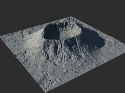 Landscape Environment Volcano 2 Low-poly 3D model