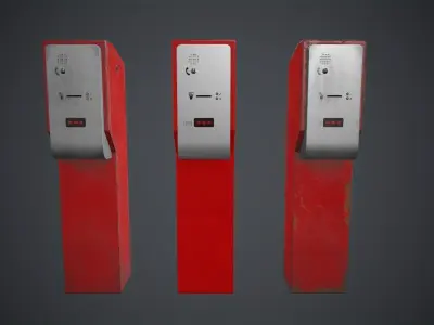 Parking Ticket Dispenser 2 Game Ready Low-poly 3D model
