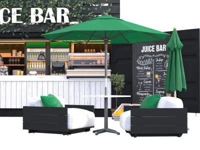 Container Juice Cafe 3D model