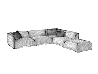 Origami Corner Sofa 3D model