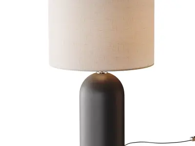 Emna Concrete and Linen Table Lamp 3D model